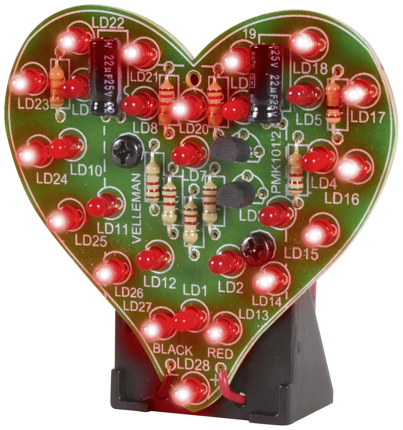 Whadda WSSA101 Blinklicht Bausatz Ausführung (Bausatz/Baustein): Bausatz 9 V/DC