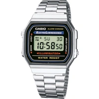 Casio Armbanduhr A168WA-1YES (B x H) 36.30mm x 38.60mm Silber Gehäusematerial=Kunstharz Material (Armband)=Edelstahl Casio Armbanduhr A168WA-1YES (B x H) 36.30mm x 38.60mm Silber Gehäusematerial=Kunstharz Material (Armband)=Edelstahl