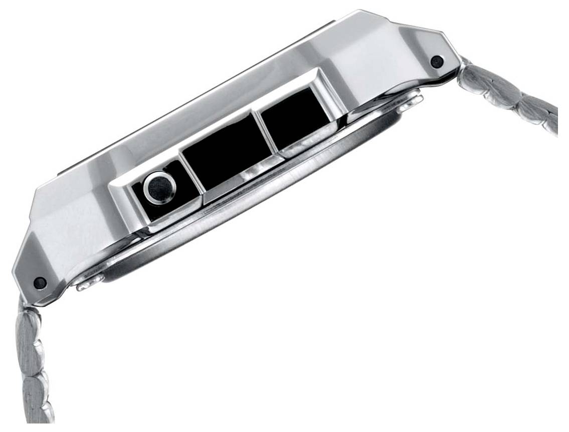 Casio Armbanduhr A168WA-1YES (B x H) 36.30 mm x 38.60 mm Silber Gehäusematerial=Kunstharz Material (Armband)=Edelstahl