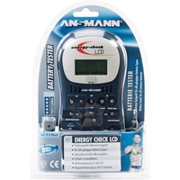 Ansmann Batterietester Energy-Check LCD Messbereich (Batterietester) 1,2 V, 1,5 V, 3 V, 9 V, 12V Akku, Batterie 4000392 Ansmann Batterietester Energy-Check LCD Messbereich (Batterietester) 1,2 V, 1,5 V, 3 V, 9 V, 12V Akku, Batterie 4000392