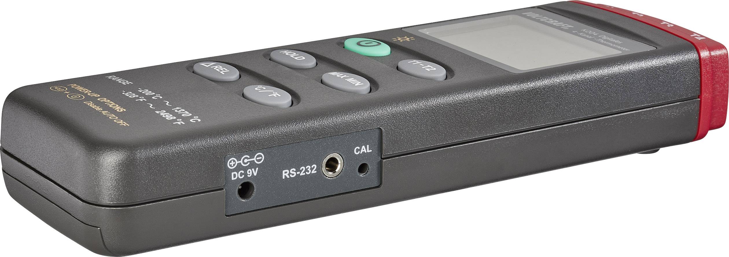 VOLTCRAFT K204 Temperatur-Messgerät kalibriert (DAkkS-akkreditiertes Labor) -200 - +1370°C Fühler-Typ K