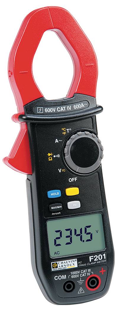 Chauvin Arnoux F201 Stromzange digital CAT III 1000 V, CAT IV 600V Anzeige (Counts): 6000