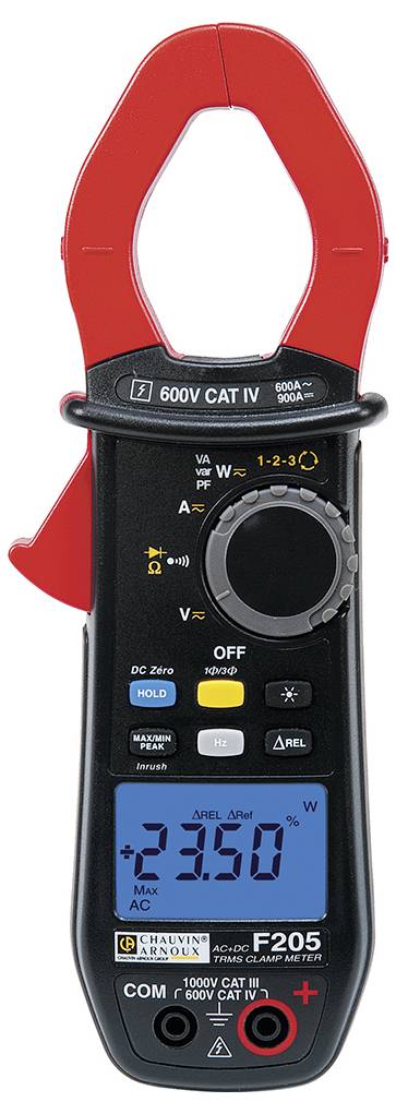 Chauvin Arnoux F205 Stromzange digital CAT III 1000 V, CAT IV 600V Anzeige (Counts): 6000
