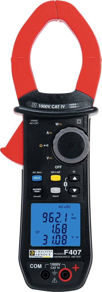 Chauvin Arnoux F407 Stromzange digital Datenlogger CAT IV 1000 V Anzeige (Counts): 10000