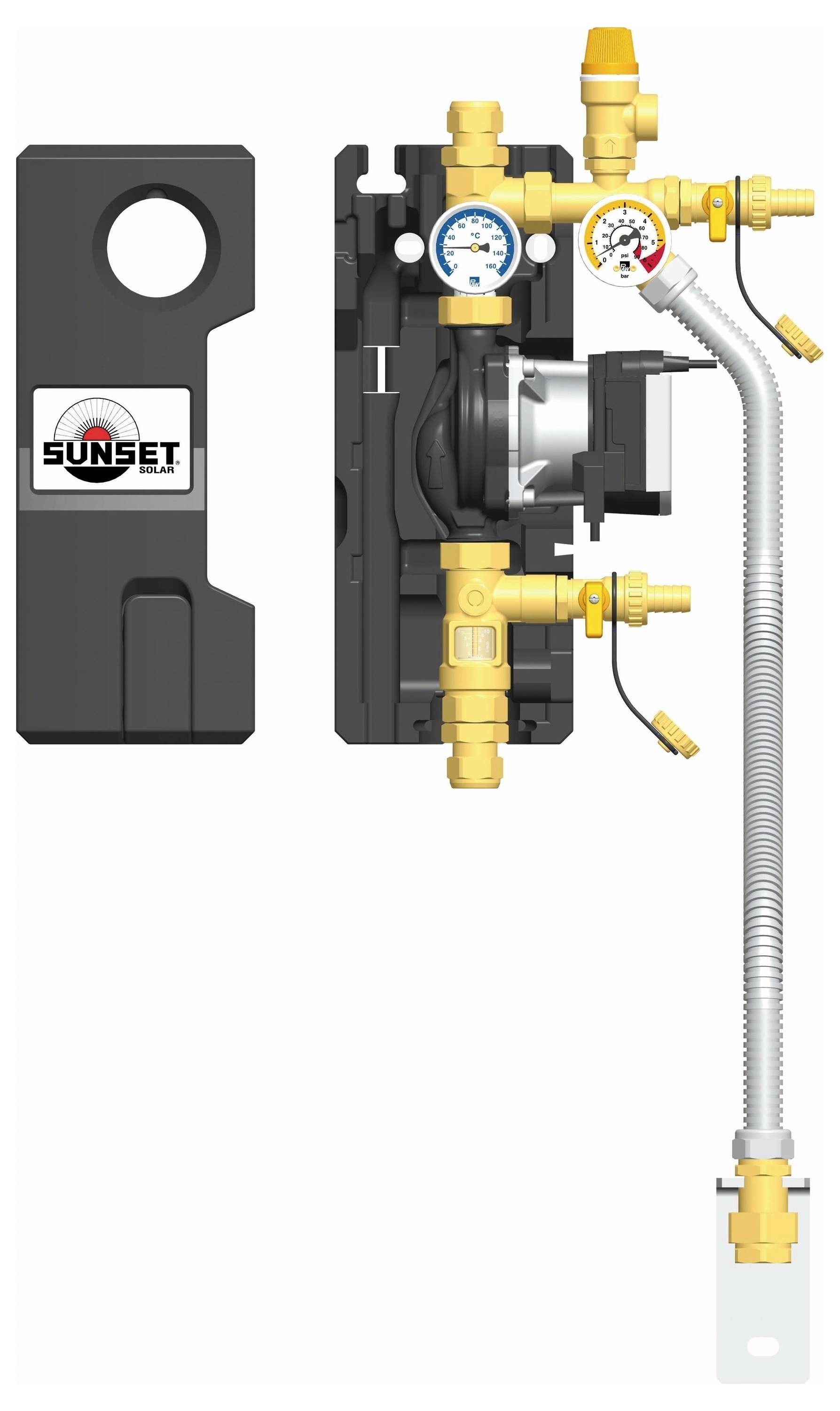 Sunset 53002 Thermische Solaranlage SUN 7 Kollektor-Fläche 7,53 m²