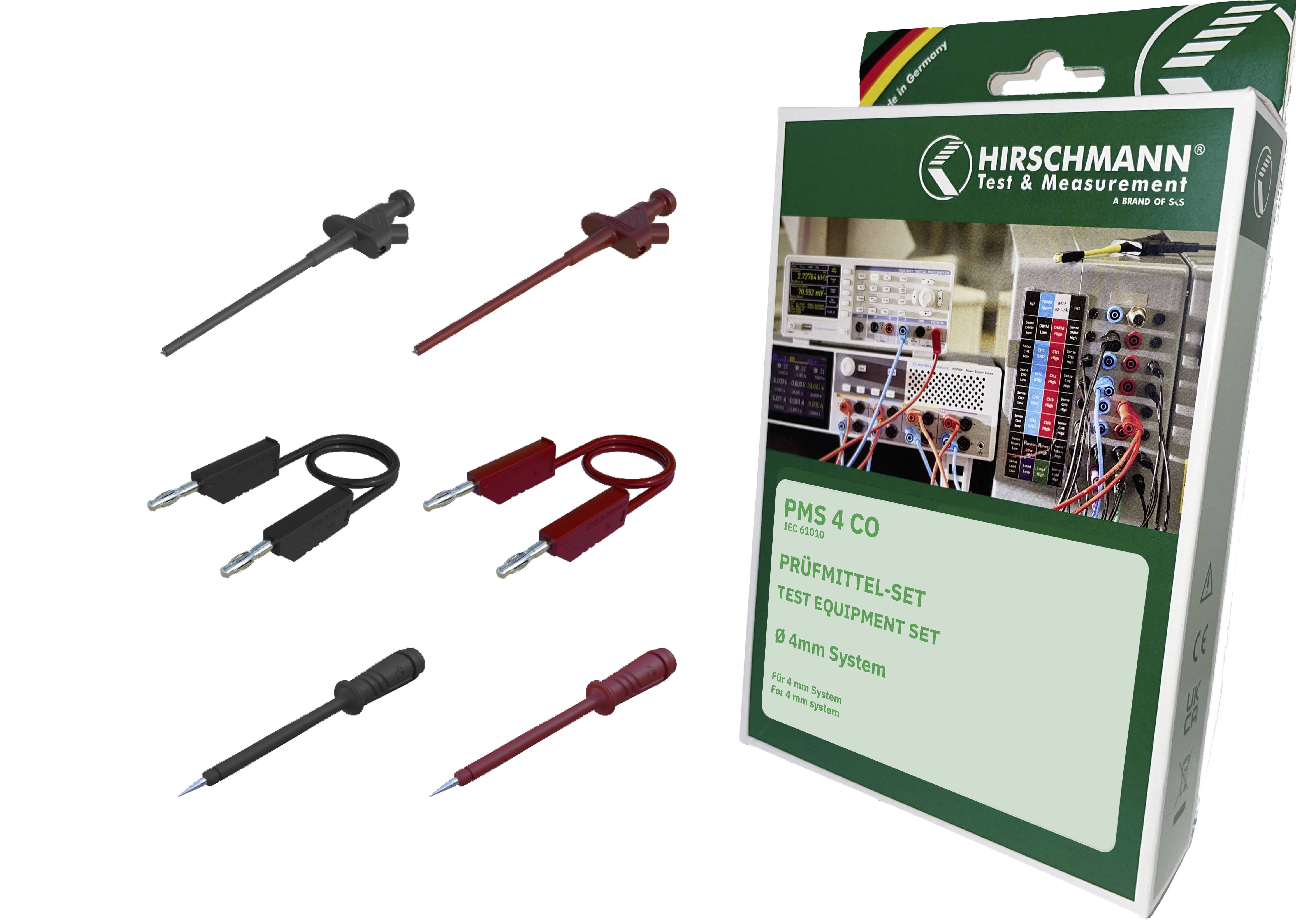 Hirschmann Test & Measurement PMS 4 CO Messleitungs-Set Lamellenstecker 4mm Lamellenstecker 4mm 1.00m Schwarz, Rot 1 Set