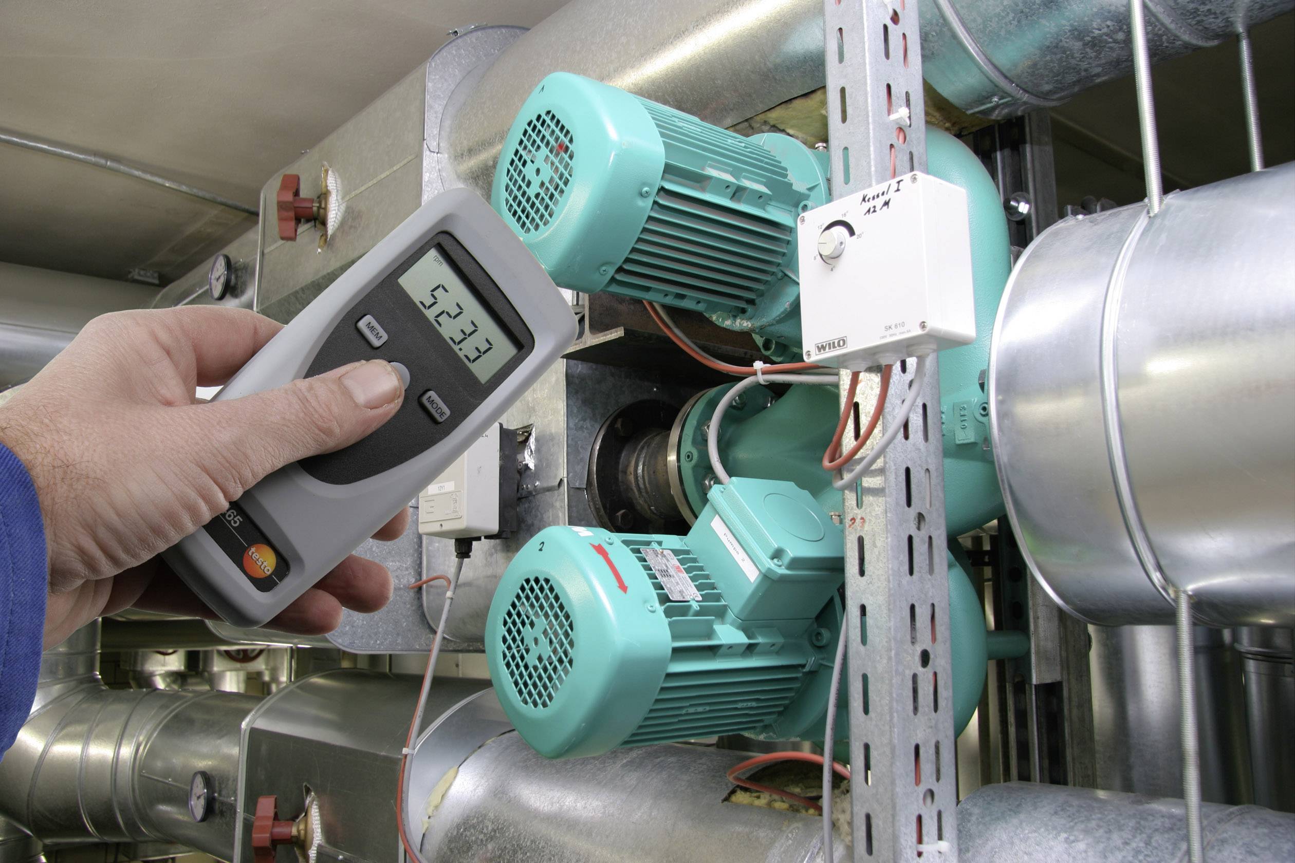 Testo 0563 0465 Drehzahlmesser optisch 1 - 99999 U/min