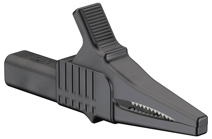 Stäubli XKK-1001 Sicherheits-Abgreifklemme Steckanschluss 4mm CAT II 1000V Schwarz