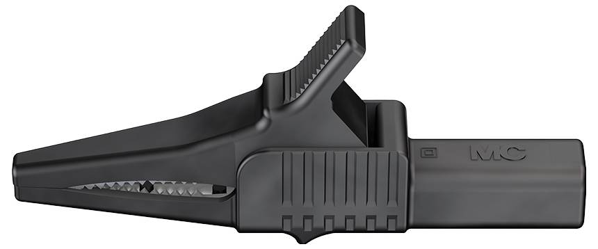 Stäubli XKK-1001 Sicherheits-Abgreifklemme Steckanschluss 4mm CAT II 1000V Schwarz