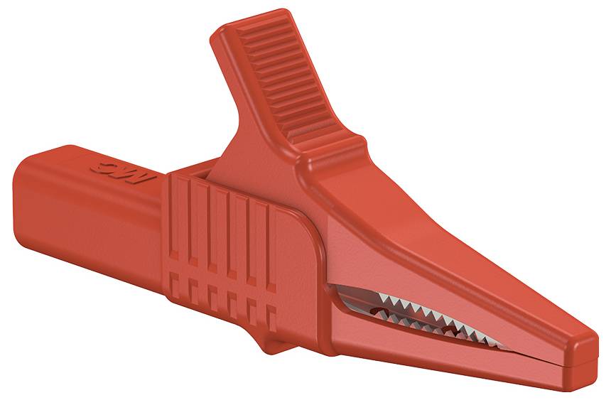 Stäubli XKK-1001 Sicherheits-Abgreifklemme Steckanschluss 4 mm CAT II 1000 V Rot