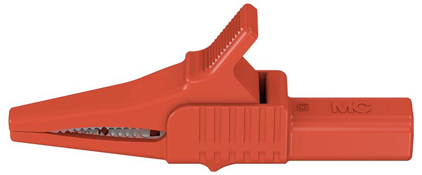 Stäubli XKK-1001 Sicherheits-Abgreifklemme Steckanschluss 4 mm CAT II 1000 V Rot