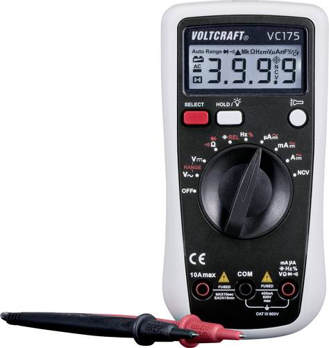 VOLTCRAFT VC175 Hand-Multimeter digital CAT III 600V Anzeige (Counts): 4000