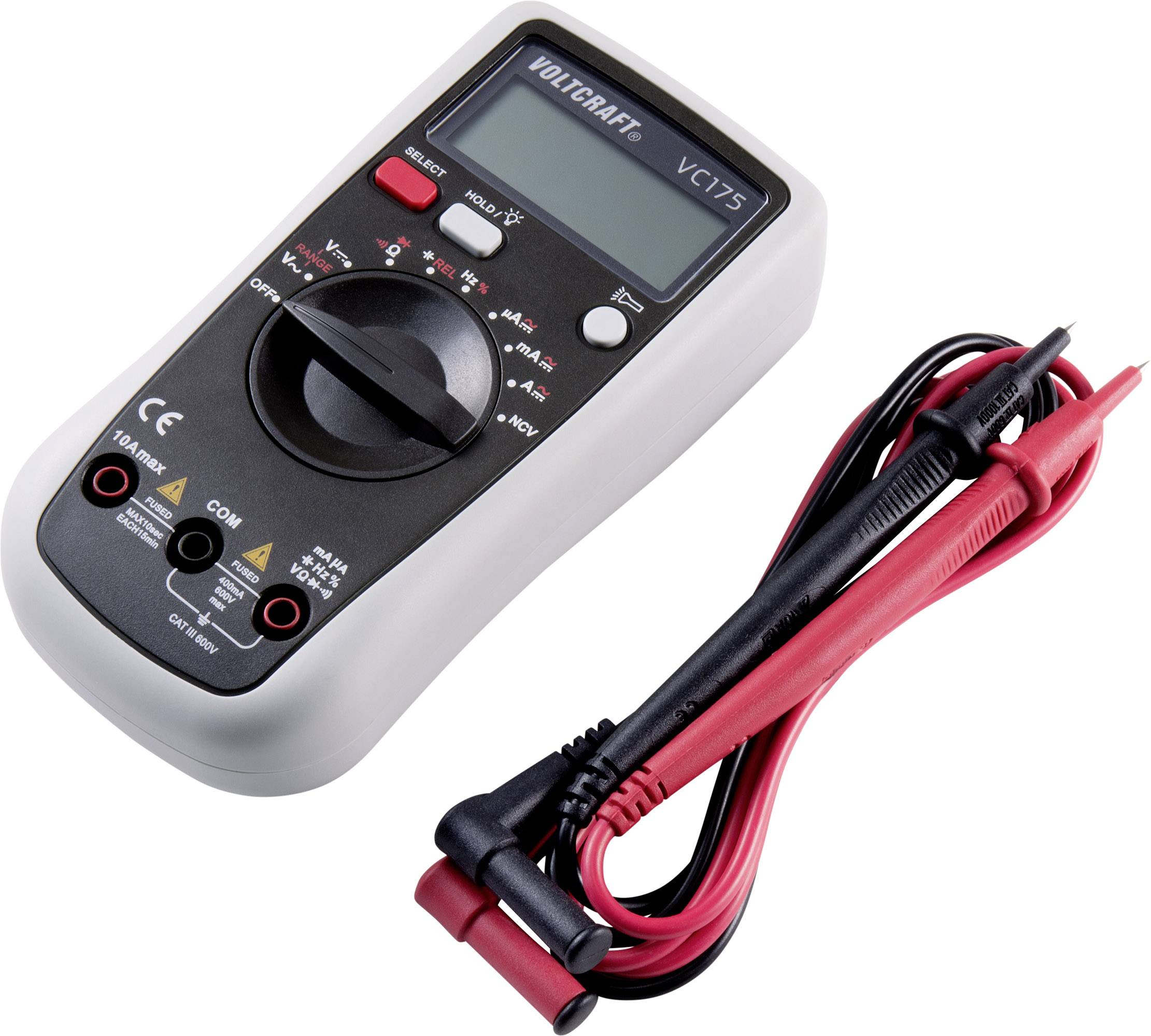 VOLTCRAFT VC175 Hand-Multimeter digital CAT III 600V Anzeige (Counts): 4000