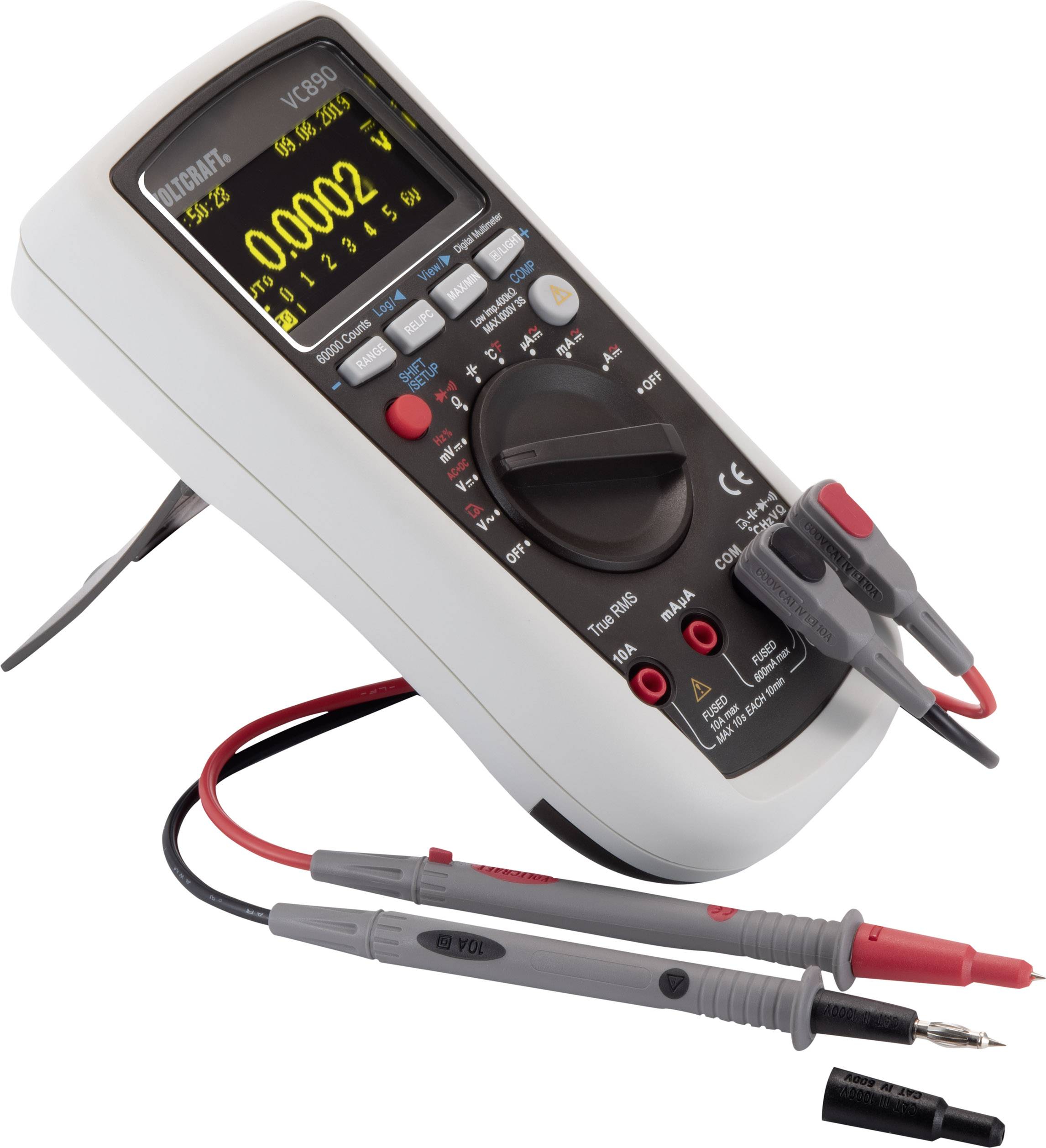 VOLTCRAFT VC890 OLED Hand-Multimeter digital OLED-Display, Datenlogger CAT III 1000 V, CAT IV 600V Anzeige (Counts): 60000