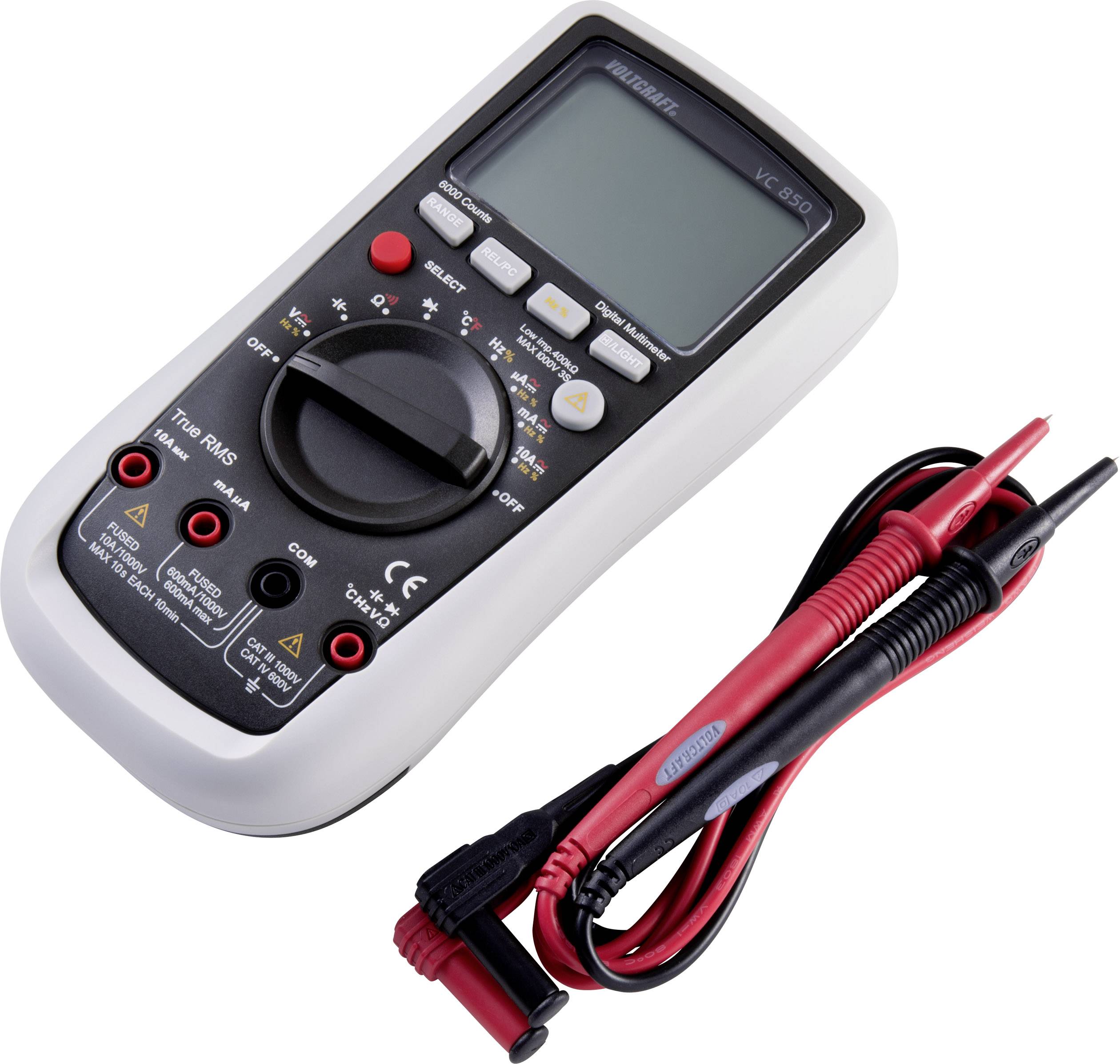 VOLTCRAFT VC850 Hand-Multimeter digital CAT III 1000 V, CAT IV 600V Anzeige (Counts): 6000