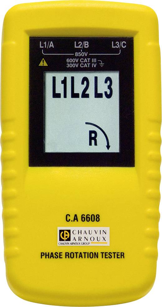 Chauvin Arnoux C.A 6608 Drehfeldmessgerät CAT III 600 V LCD
