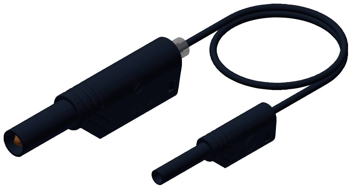 SKS Hirschmann MAL S WS 2-4 100/1 Sicherheits-Messleitung Lamellenstecker 4mm Lamellenstecker 2mm 1.00m Schwarz 1St.