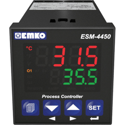 Emko ESM-4450.1.20.1.1/01.04/0.0.0.0 2-Punkt, P, PI, PD, PID Temperaturregler Pt100, J, K, R, S, T -200 bis 1700°C Relais 5