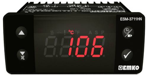 Emko ESM-3711-HN.5.12.0.1/00.00/1.2.0.0 2-Punkt-Regler Temperaturregler PTC -50 bis 130 °C Relais 1
