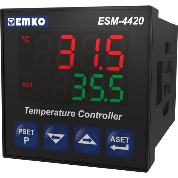 Emko ESM-4420 2-Punkt, P, PI, PD, PID Temperaturregler J, K, R, S, T, Pt100 -200 bis 1700 °C Relais