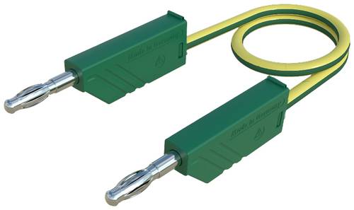 Hirschmann Test & Measurement CO MLN 100/2,5 Messleitung Lamellenstecker 4 mm Lamellenstecker 4 mm 1.00 m Gelb, Grün 1 St.