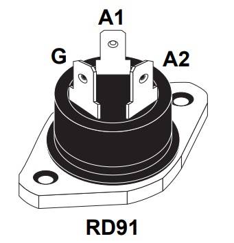 STMicroelectronics BTA40-600B Thyristor (SCR) - TRIAC RD91 40 A 600 V