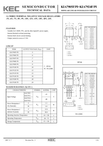Korea Electronics Spannungsregler - Linear, Typ79 KIA7924PI Negativ Fest -24V 1A TO-220IS