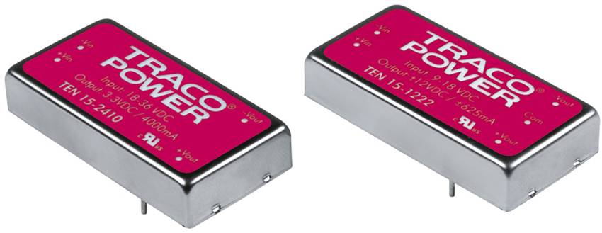 TracoPower TEN 15-2423 DC/DC-Wandler, Print 24 V/DC 15 V/DC, -15 V/DC 500mA 15W Anzahl Ausgänge: 2 x Inhalt 1St.