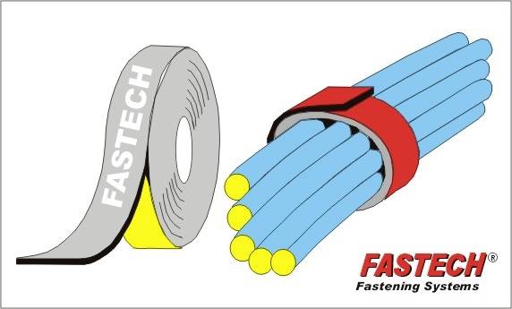 FASTECH® T0601099991125 Klettband zum Bündeln Haft- und Flauschteil (L x B) 25000mm x 10mm Schwarz 25m