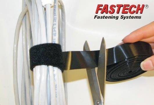 FASTECH® T0602099991125 Klettband zum Bündeln Haft- und Flauschteil (L x B) 25000mm x 20mm Schwarz 25m