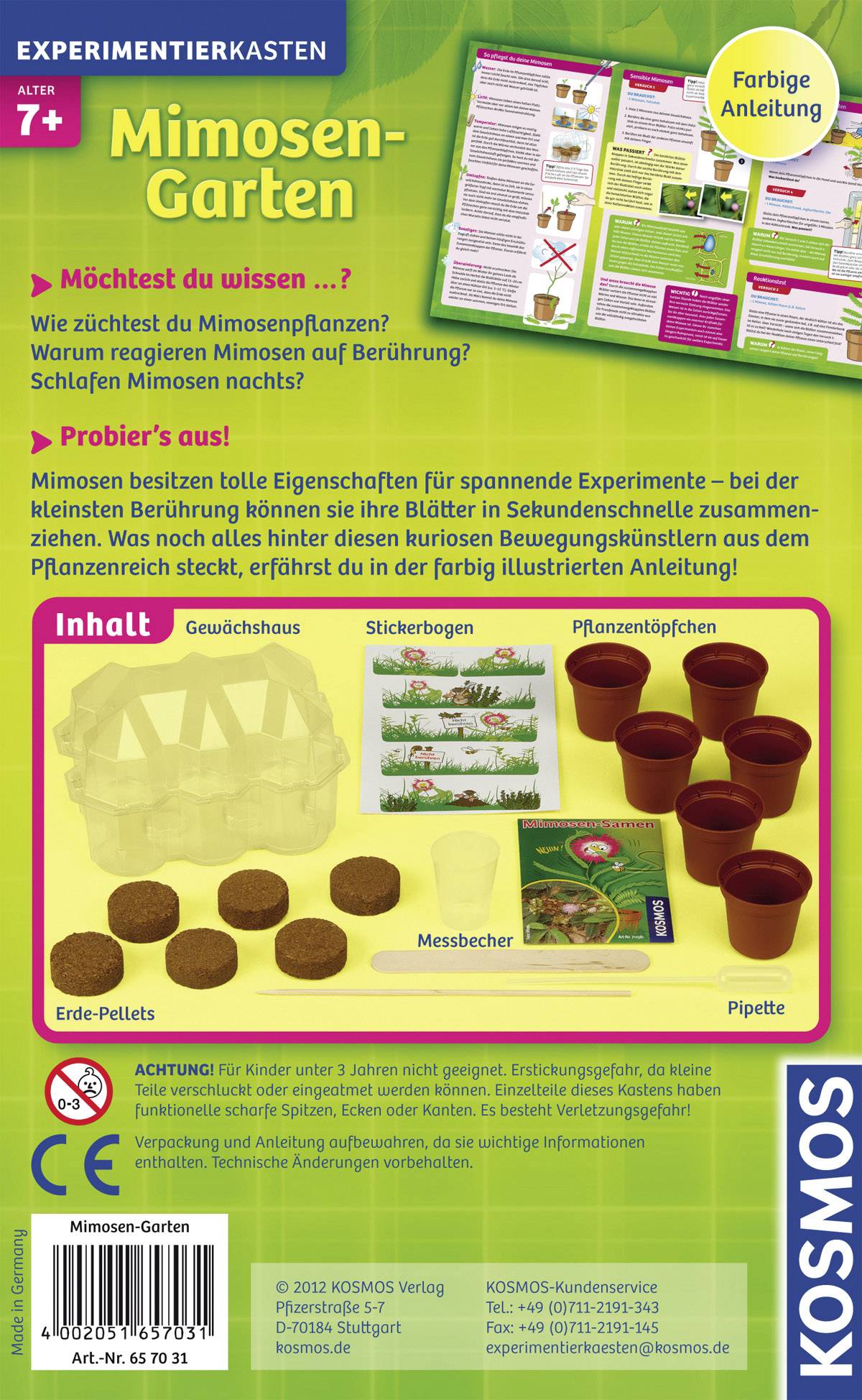 Kosmos 657031 Mitbring-Experimente Mimosen-Garten Experimentierkasten ab 7 Jahre