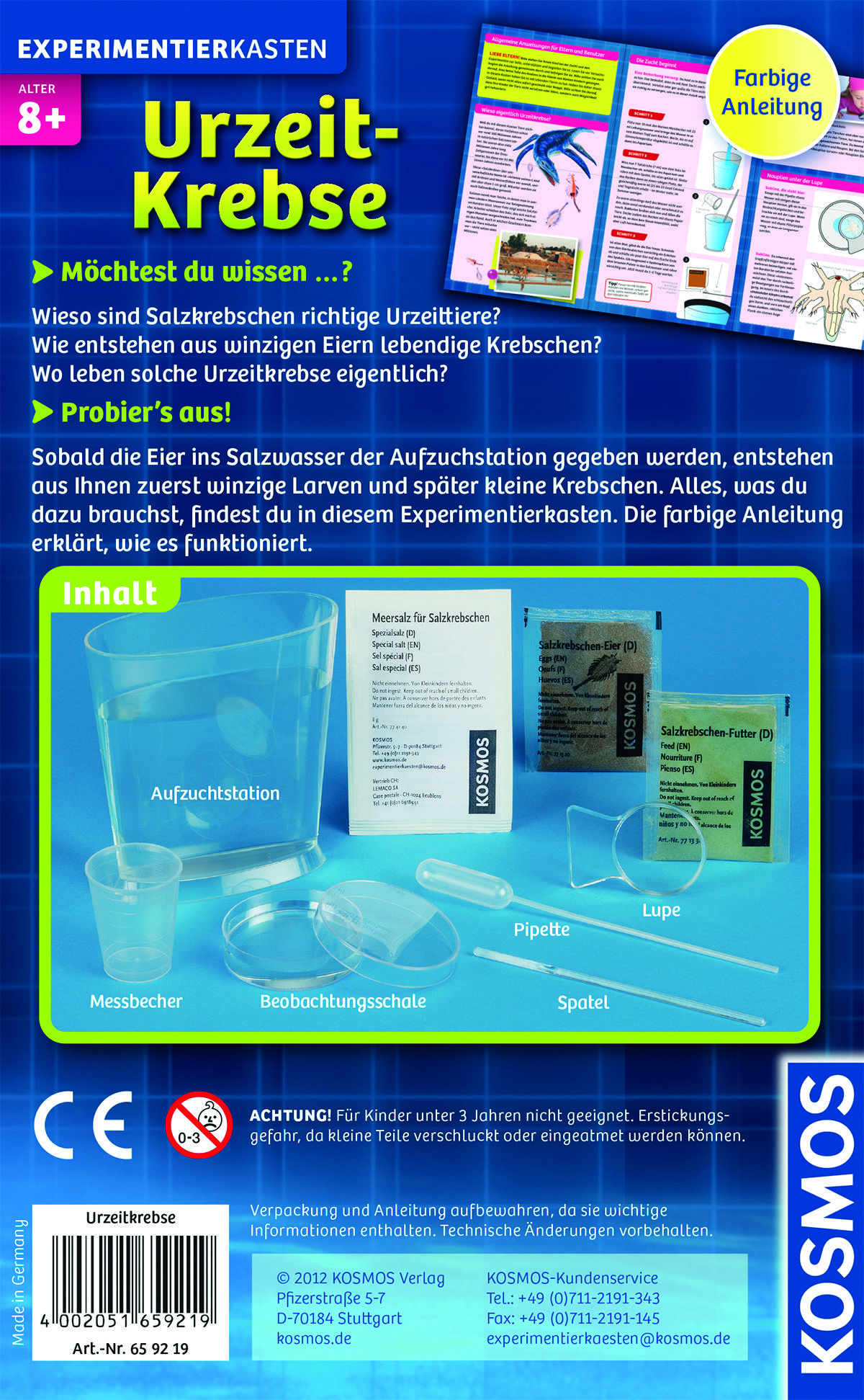 Kosmos 659219 Mitbring-Experimente Urzeit-Krebse Experimentierkasten ab 8 Jahre