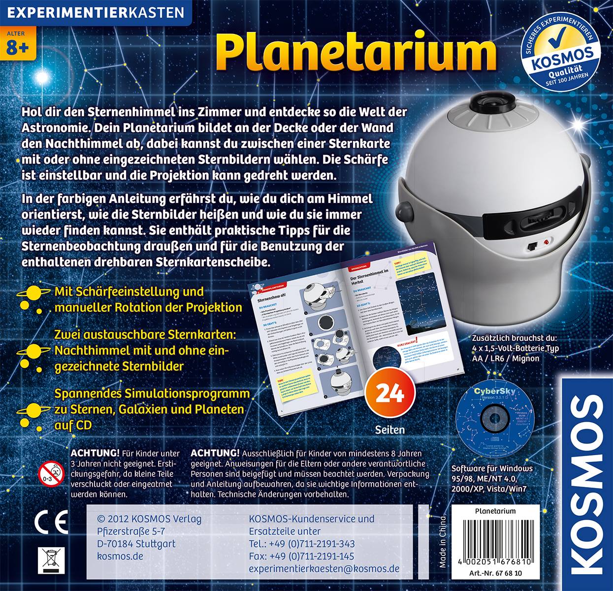 Kosmos 676810 Planetarium Astronomie Experimentierkasten ab 8 Jahre