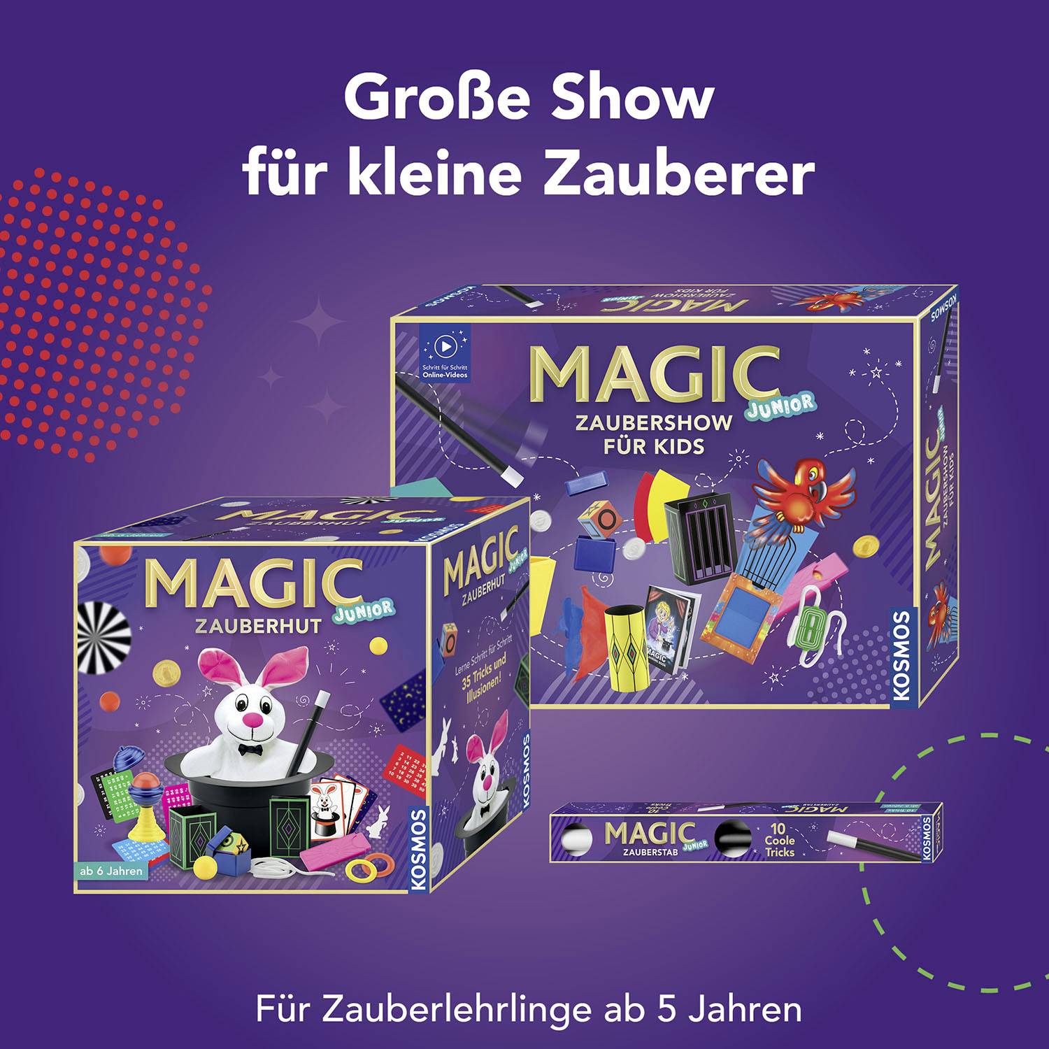 Kosmos 680282 Magic Zauberhut Detektiv & Zauberkästen Experimentierkasten ab 6 Jahre