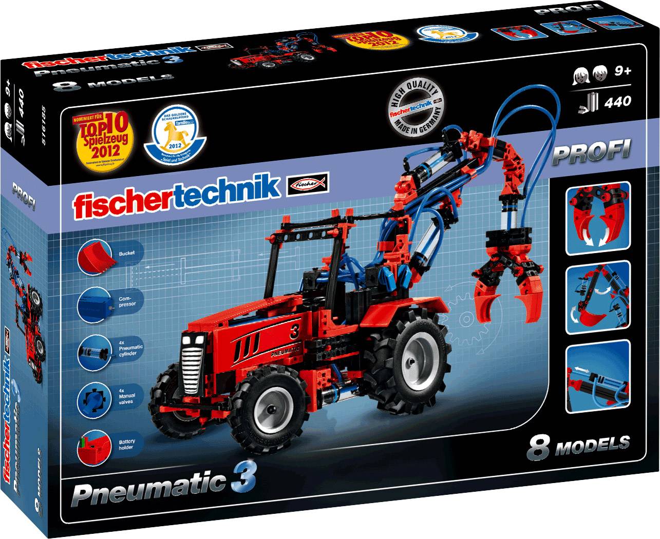 fischertechnik 516185 PROFI Pneumatic 3 Mechanik, Elektronik Experimentierkasten ab 9 Jahre