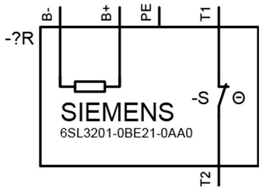 Siemens 6SL3201-0BE21-0AA0 Bremswiderstand Sinamics G120