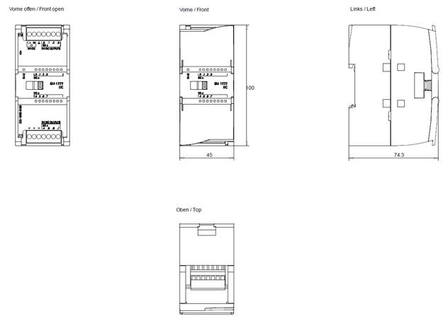 Siemens SM 1222 6ES72221BF320XB0 SPS-Digitalausgabemodul 28.8V