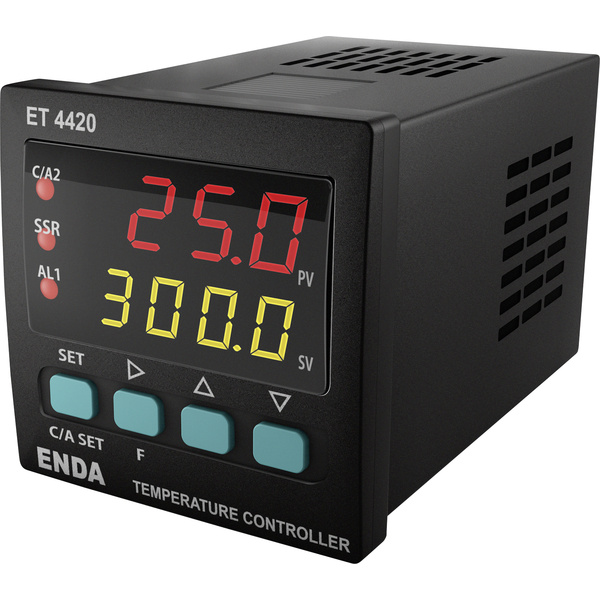 Enda ET4420-230 PID Régulateur de température Pt100, J, K, T, S, R Relais 2 A, SSR (L x l x H) 94 x 48 x 48 mm