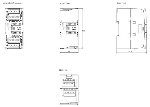 Elektronische Komponente mit Bezeichnung P 0415J; kleiner schwarzer rechteckiger Chip mit metallischen Kontakten an den Seiten; verwendet in Leiterplatten.