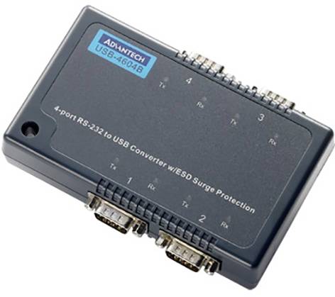 Advantech USB-4604B-AE Schnittstellen-Wandler RS-232, USB Anzahl Ausgänge: 4 x 12 V/DC, 24 V/DC, 48 V/DC