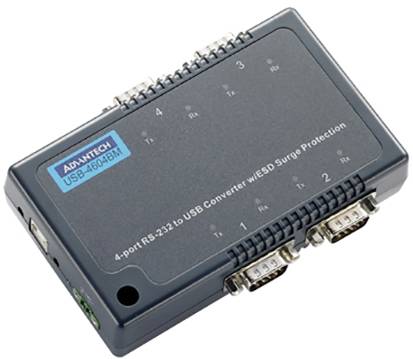 Advantech USB-4604BM-AE Schnittstellen-Wandler RS-232, RS-422, RS-485, USB Anzahl Ausgänge: 4 x 12 V/DC, 24 V/DC, 48 V/DC