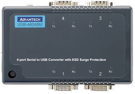 Advantech USB-4604BM-AE Schnittstellen-Wandler RS-232, RS-422, RS-485, USB Anzahl Ausgänge: 4 x 12 V/DC, 24 V/DC, 48 V/DC