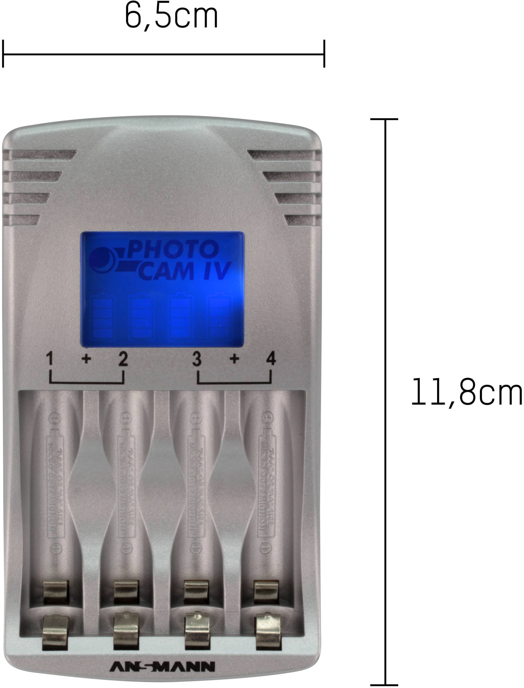 Ansmann Photocam IV Rundzellen-Ladegerät NiCd, NiMH Micro (AAA), Mignon (AA)