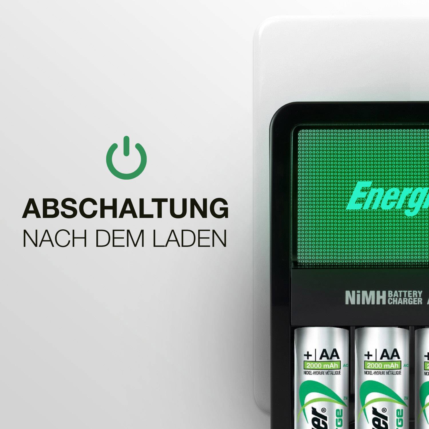 Energizer Maxi Charger Rundzellen-Ladegerät NiMH Micro (AAA), Mignon (AA)