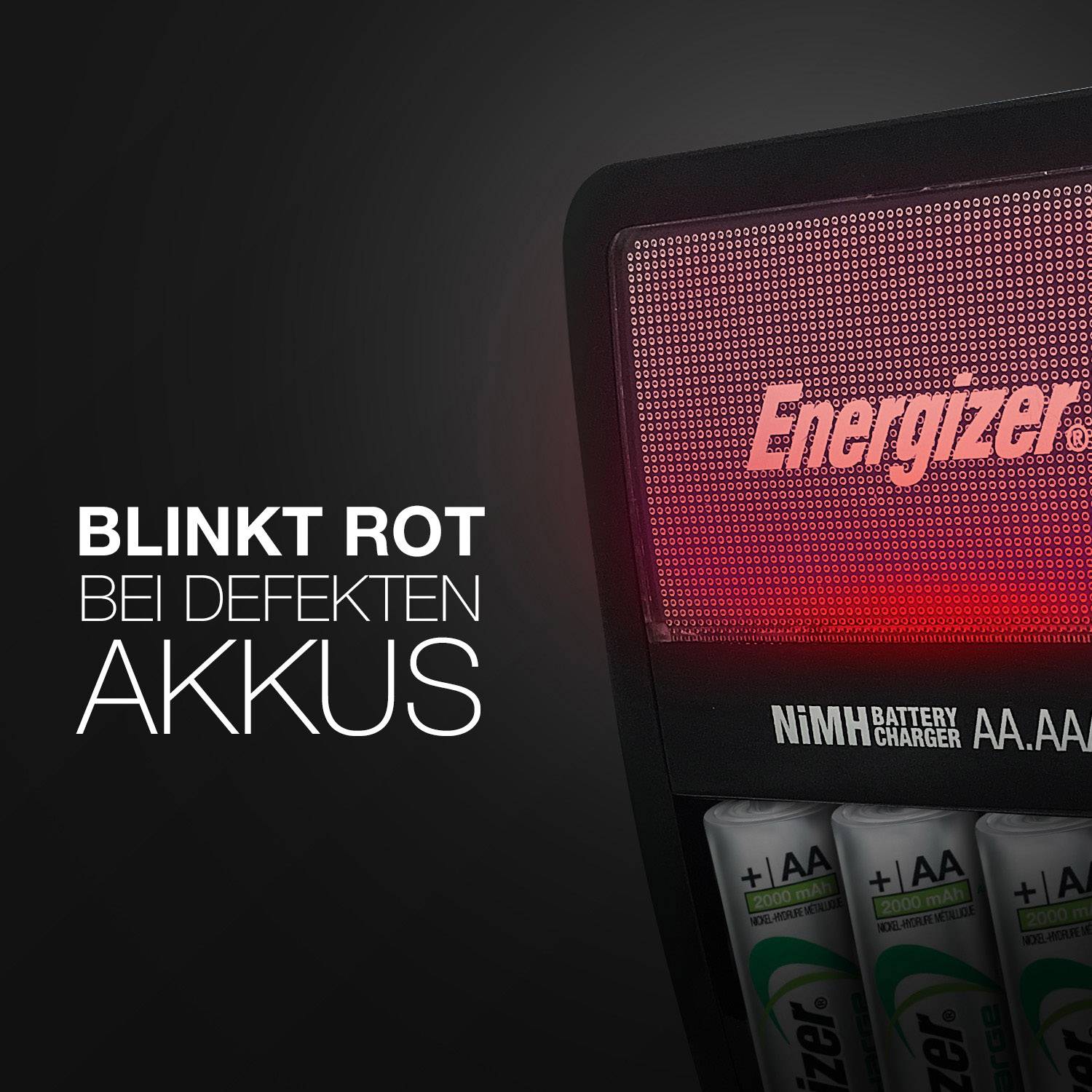 Energizer Maxi Charger Rundzellen-Ladegerät NiMH Micro (AAA), Mignon (AA)