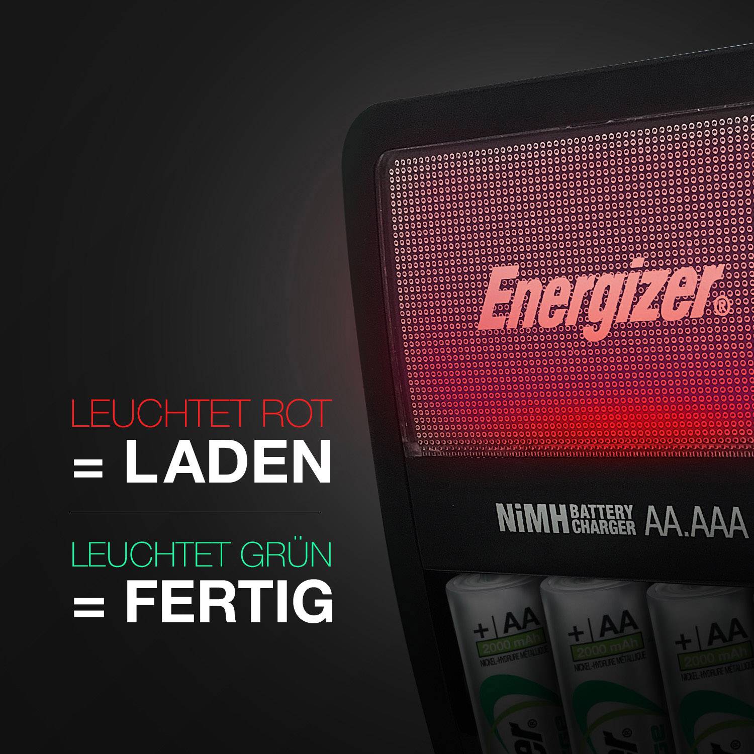 Energizer Maxi Charger Rundzellen-Ladegerät NiMH Micro (AAA), Mignon (AA)