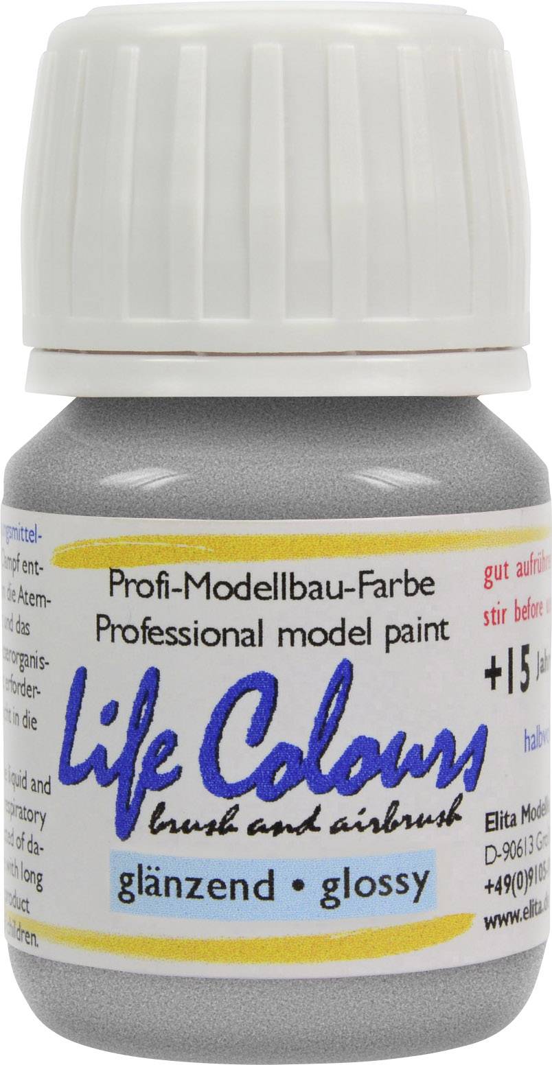 Elita LC000079-HG-015 Modellbau-Farbe Silber (metallic) hochglänzend 15 ml