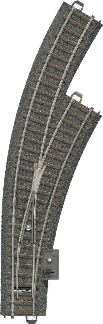 Märklin H0 C-Gleis (mit Bettung) 24672 Bogenweiche, rechts 1 St.