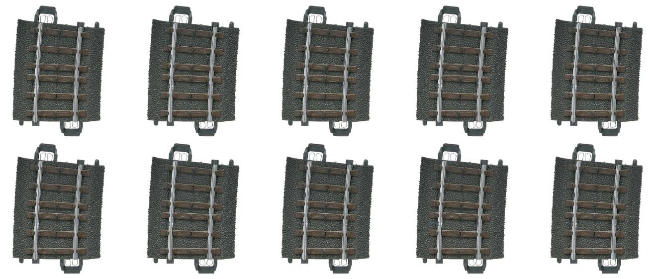 Märklin H0 C-Gleis (mit Bettung) 24206 Gebogenes Gleis 6St.