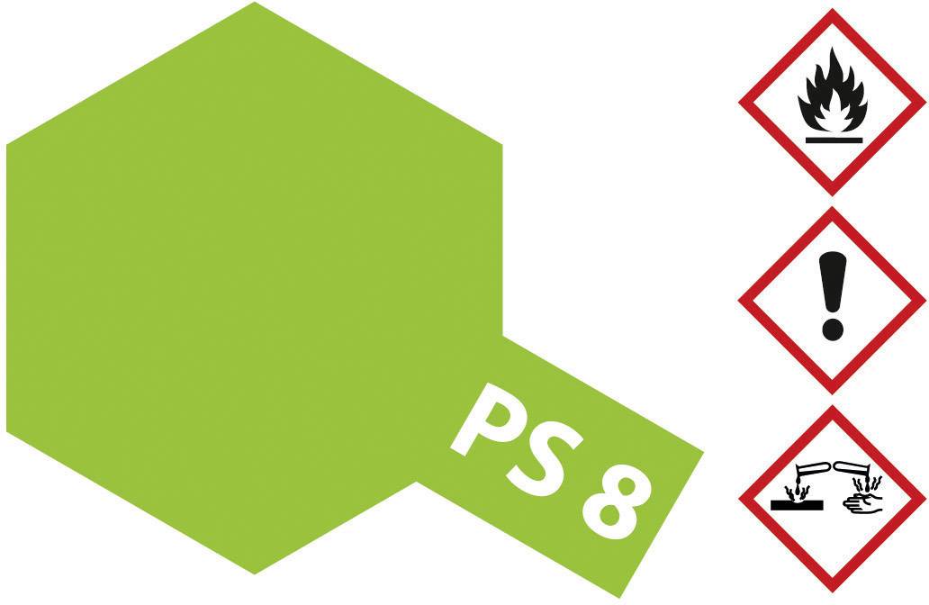 'Dreieckiges, grünes Schild mit der Aufschrift 'PS 8'. Daneben drei Gefahrensymbole: Flamme, Ausrufezeichen, ätzende Substanzen.'